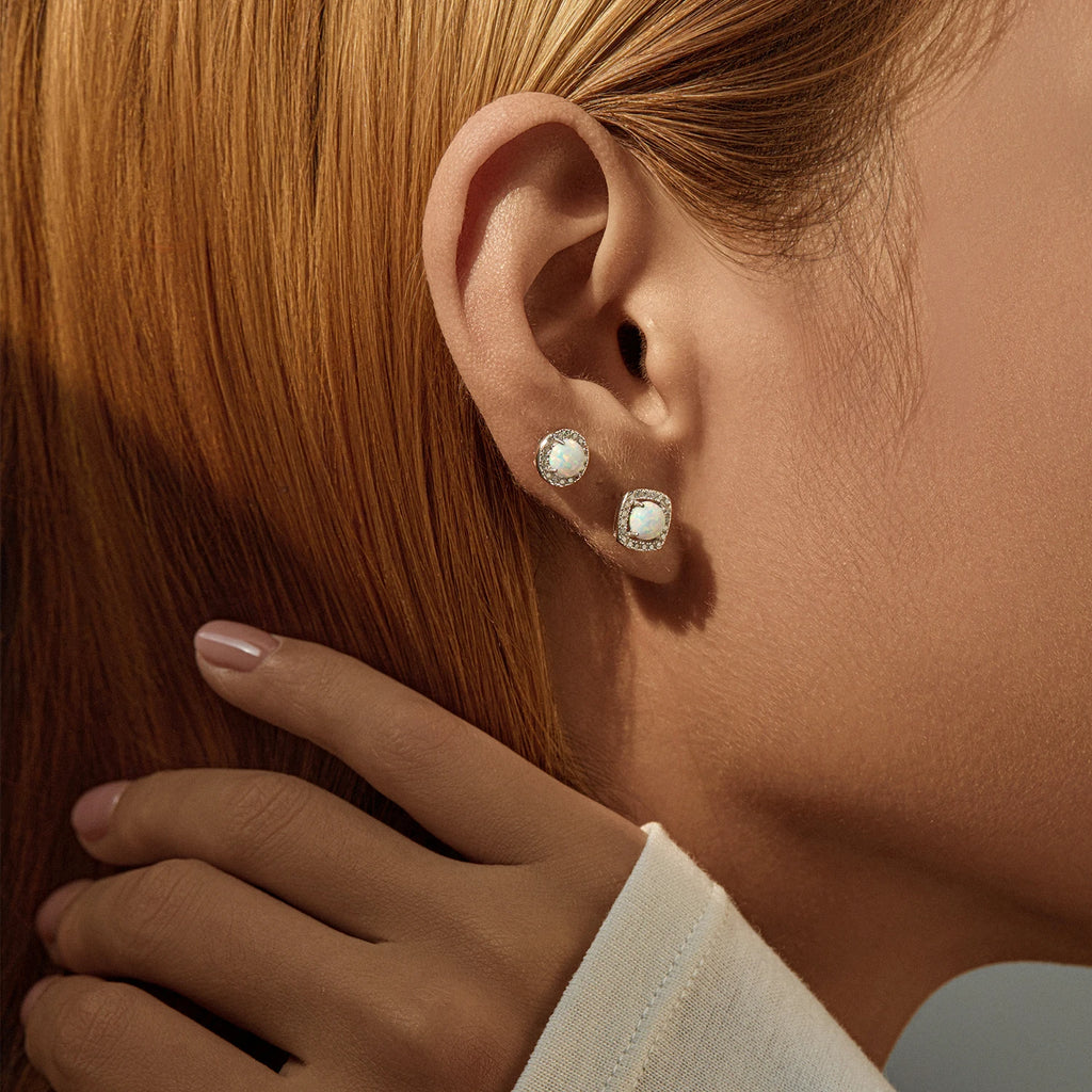 Sterling Silver Round Opal