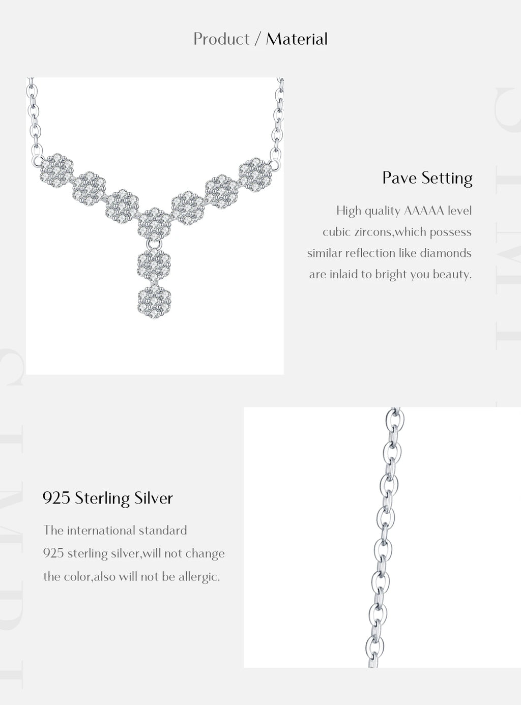 Sterling Silver Exquisite Flower Clear Cubic