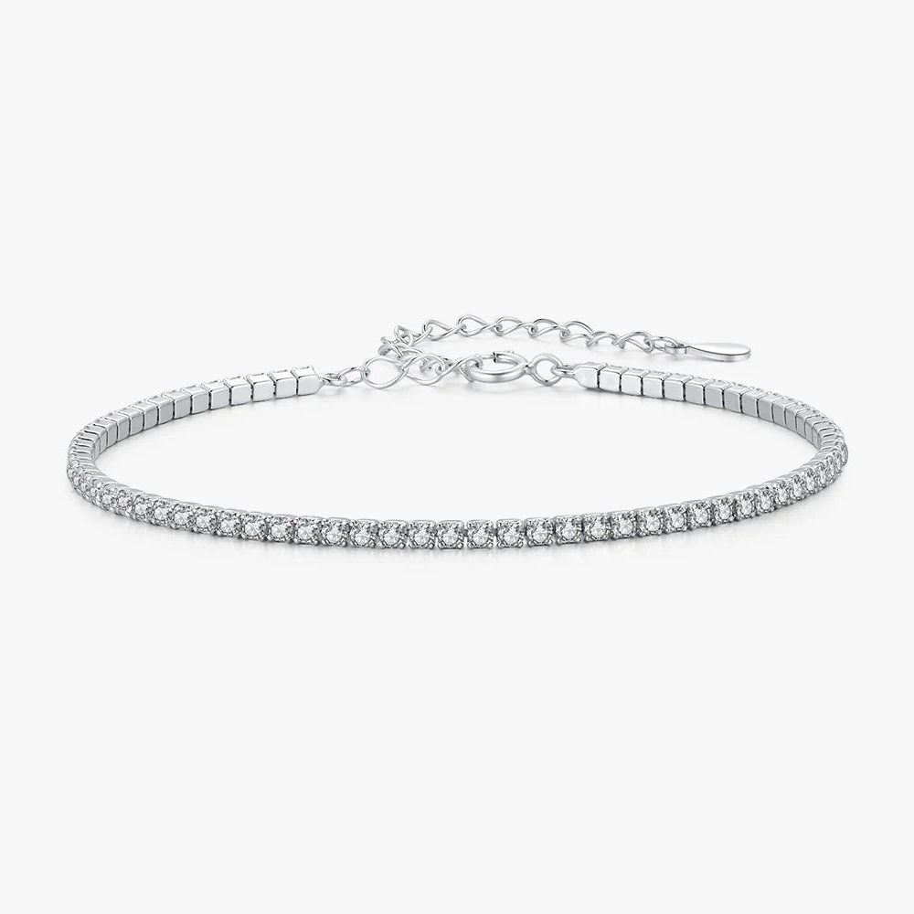 Sterling Silver Sparkling Clear CZ Bracelet