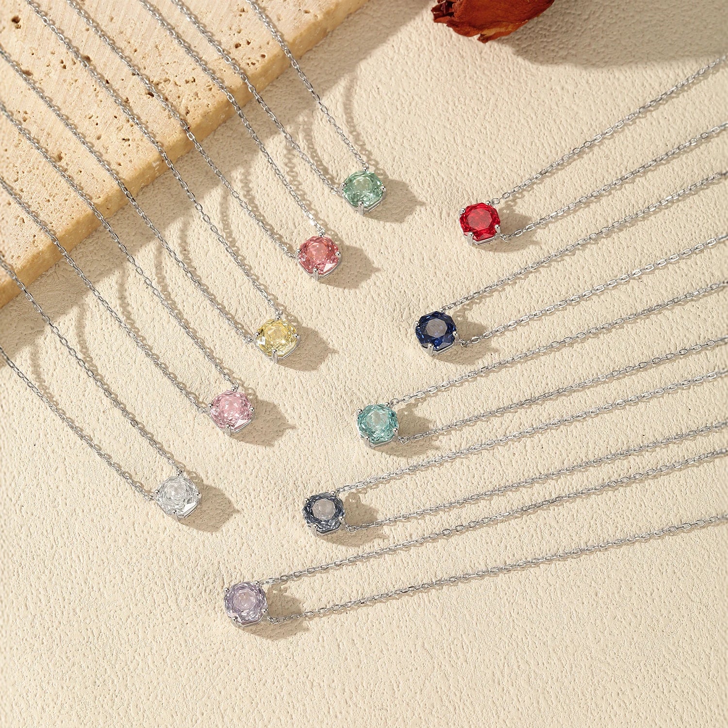 Sterling Silver Exquisite Multicolor Octagon Rose Cut