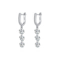 MODIAN 925 Sterling Silver Sparkling Clear CZ Swing Dangle Earrings