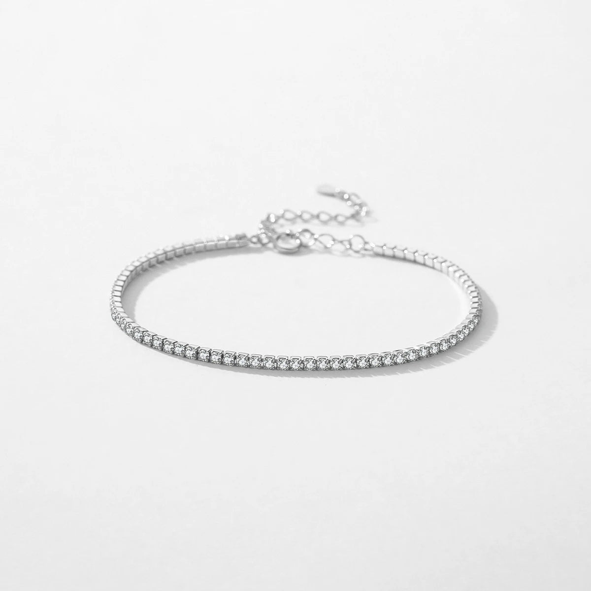 Sterling Silver Sparkling Clear CZ Bracelet
