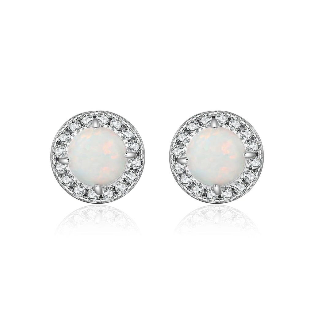 Sterling Silver Round Opal