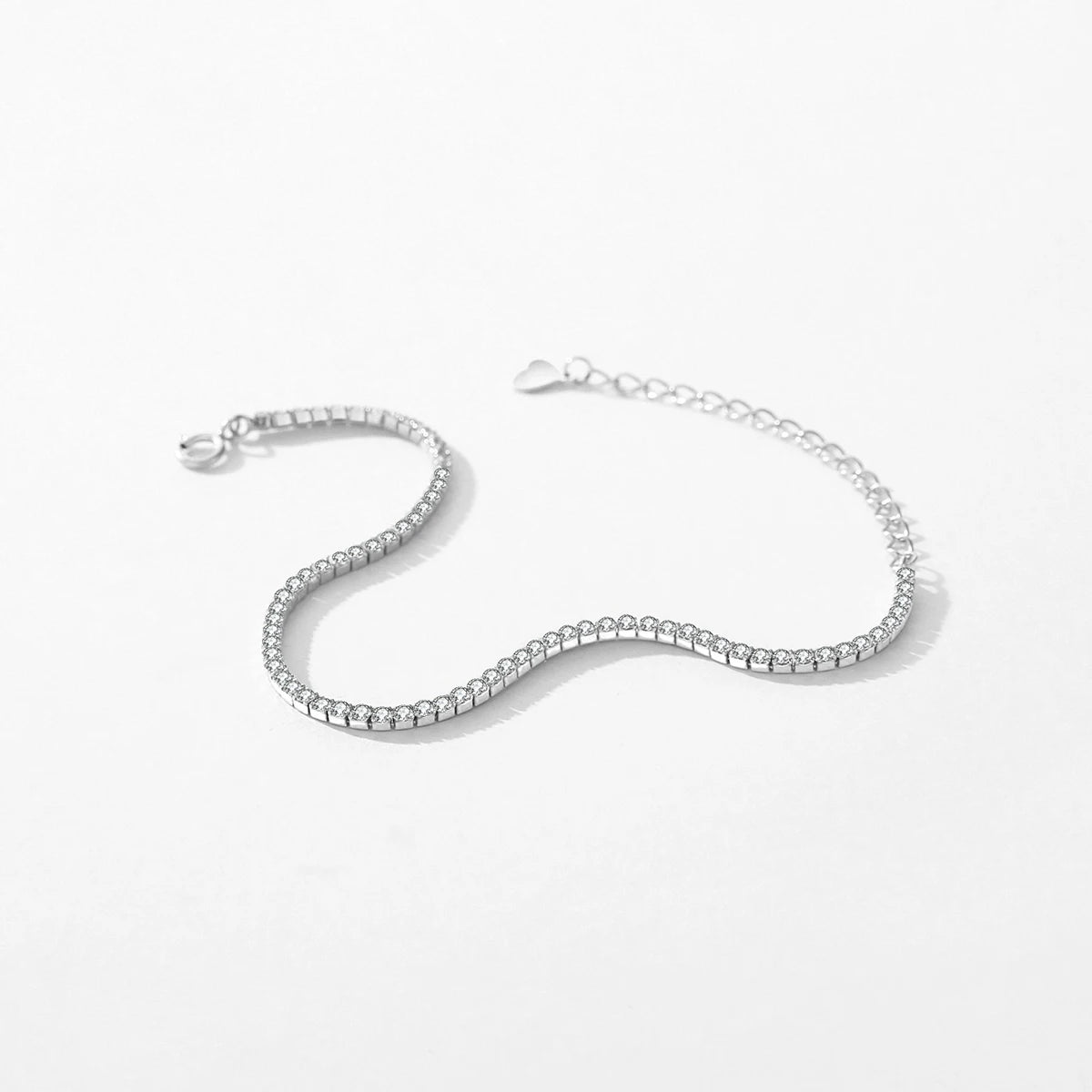 Sterling Silver Sparkling Clear CZ Bracelet