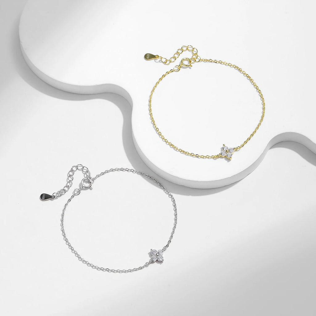 Sterling Silver Stackable Four Leaf Clover