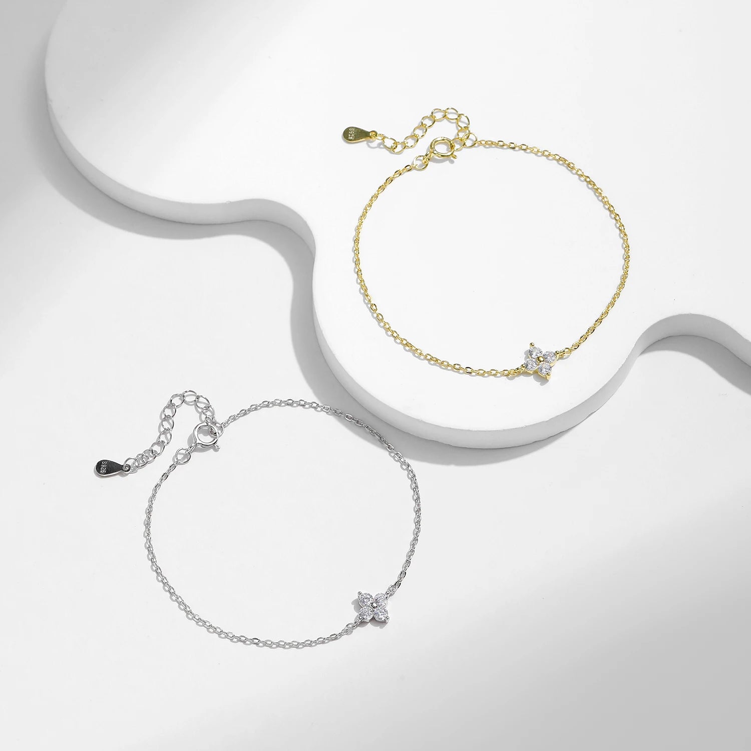 Sterling Silver Stackable Four Leaf Clover