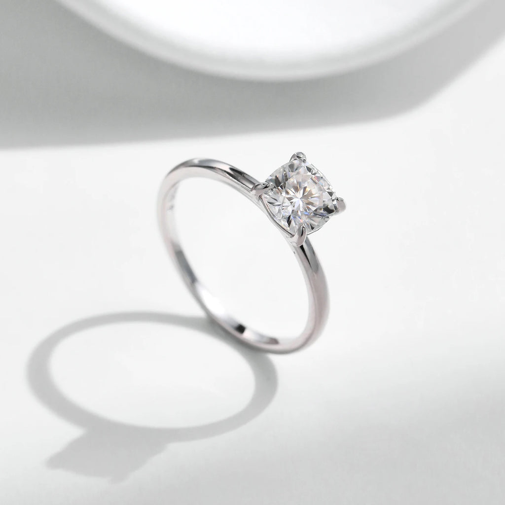 1CT Moissanite Ring Lab Diamond Ring