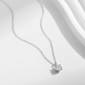 Sterling Silver Classic necklace lab diamond