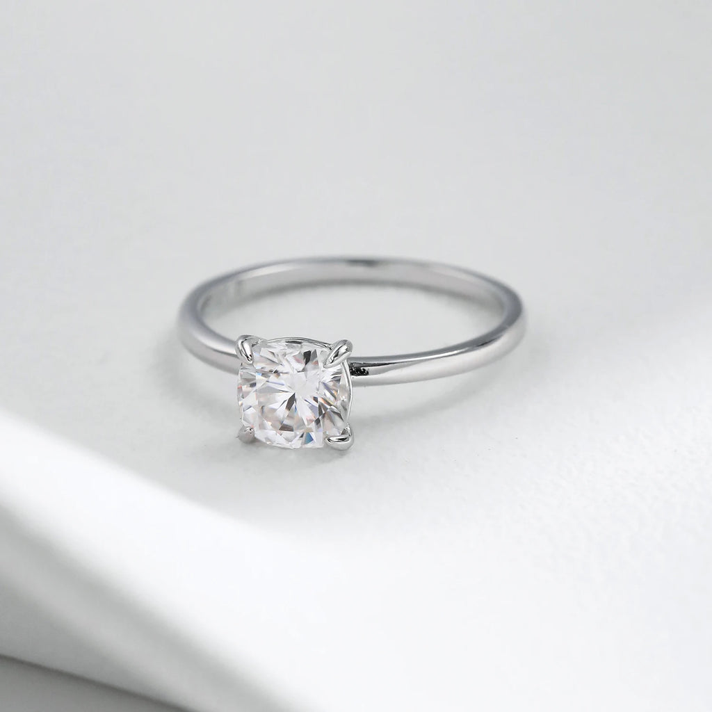 1CT Moissanite Ring Lab Diamond Ring