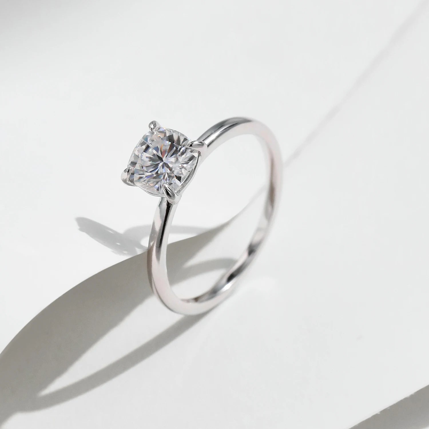 1CT Moissanite Ring Lab Diamond Ring