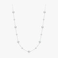 Sterling Silver Elegant Charming Round Crystal Pearls
