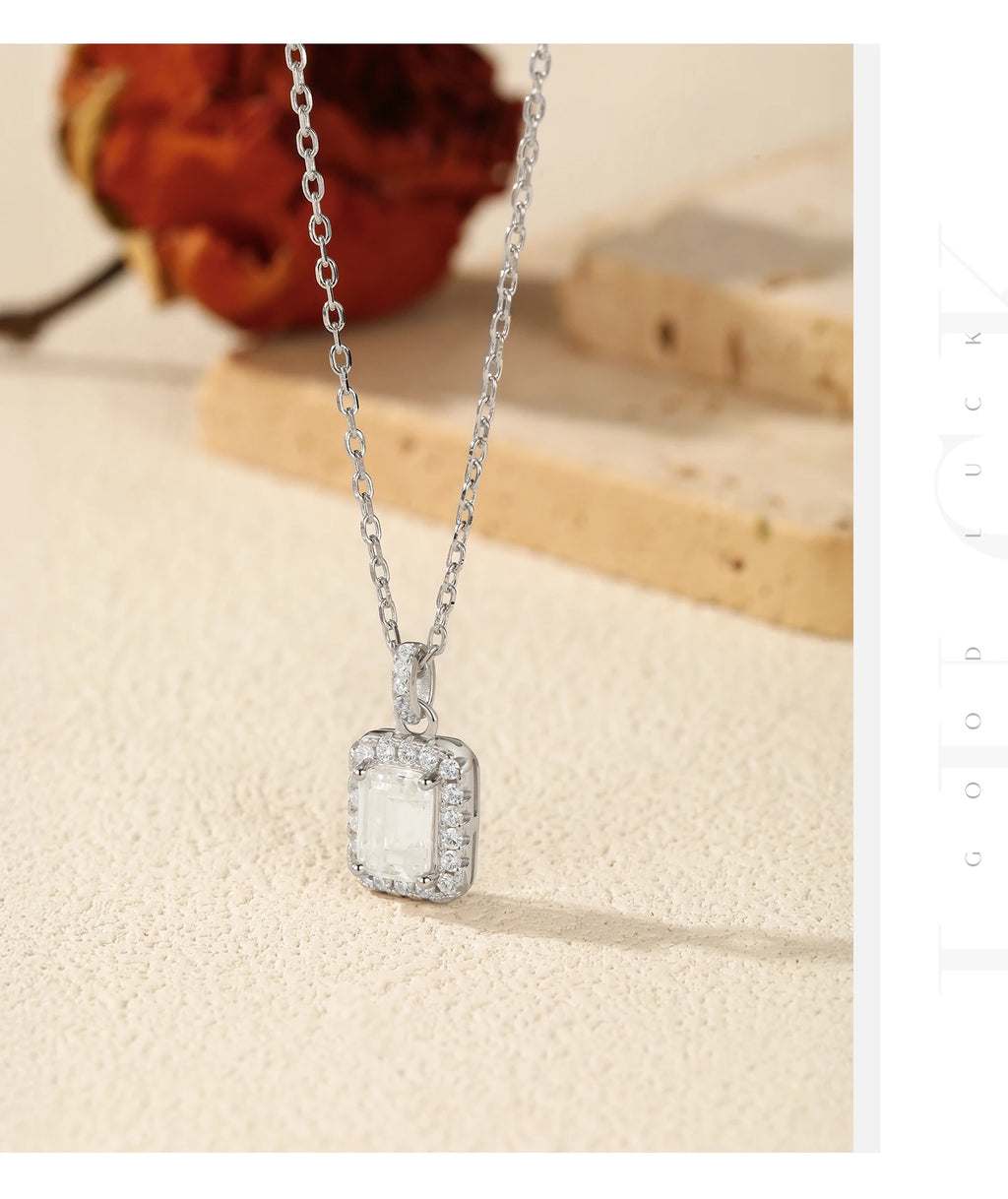 Sterling Silver Elegant Emerald Cut